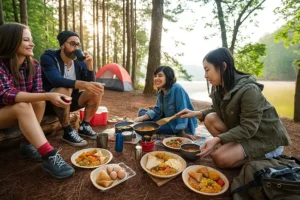 Areca plates using in Mountain or Coastal Treks