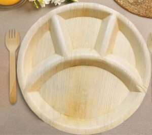 Round 9”3 and compartment travel plates.